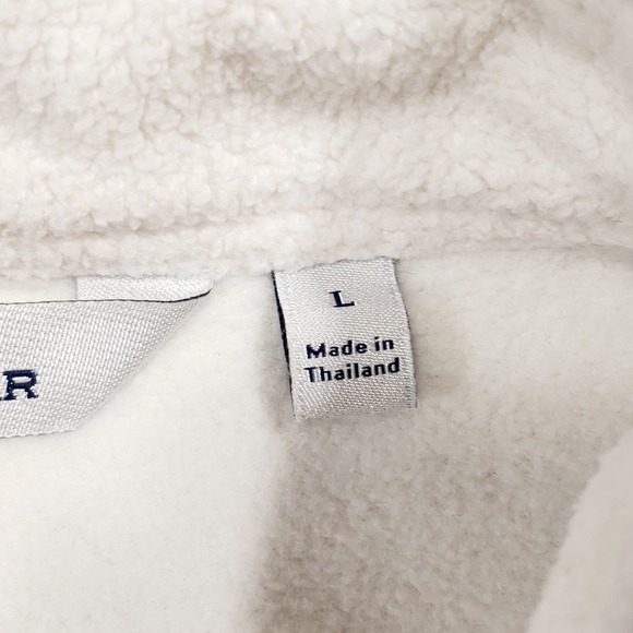 Peter Millar Seaside Fleece Vest Mens Large White Spanish Oaks Acorn - Picture 9 of 15